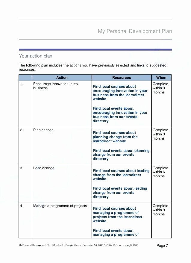 20 10 Year Career Plan Template