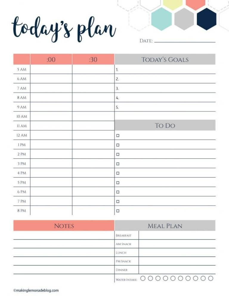 2016 Daily Planner Template 21 Sample Free Daily Schedule Templates &amp; Daily Planners
