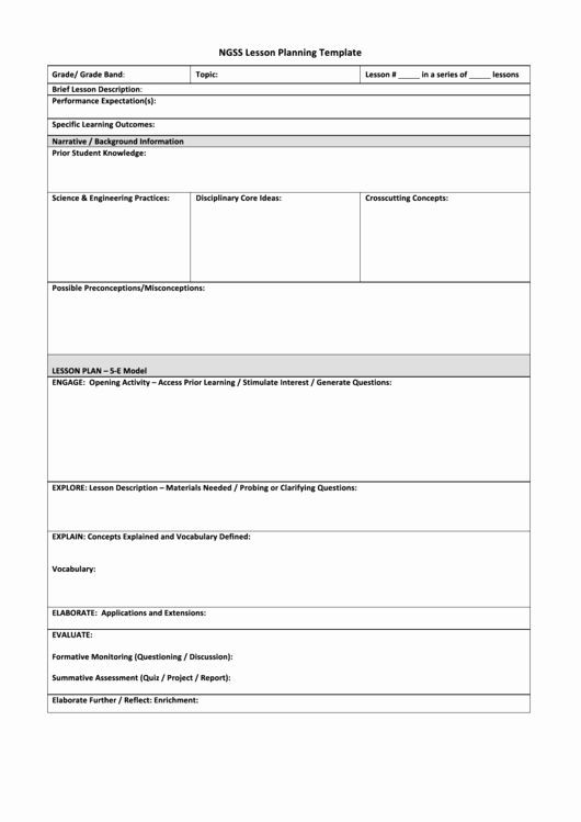 5e Model Lesson Plan Template Ngss Lesson Plan Template Best top 6 5e Lesson Plan