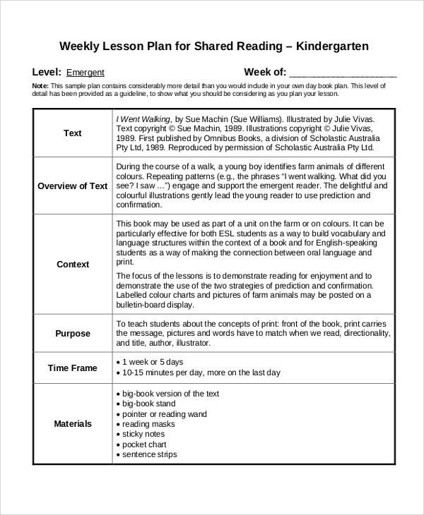 8 Step Lesson Plan Template Kindergarten Lesson Plan Template Pdf Awesome Sample