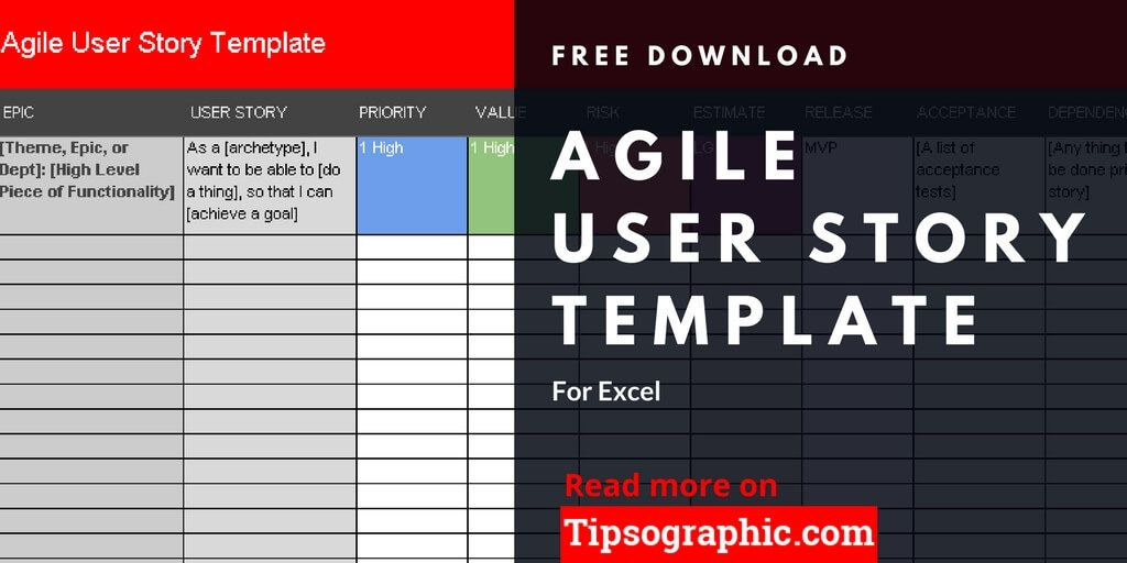 Agile Project Plan Template Excel Agile User Story Template for Excel Free Download