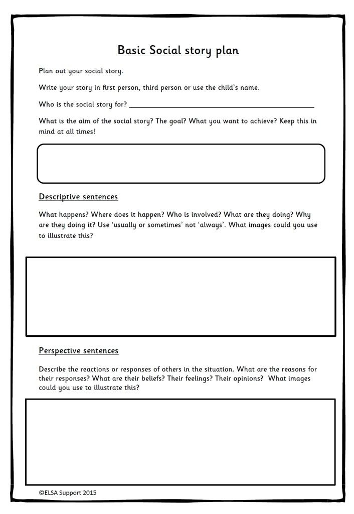 Autism Lesson Plan Template social Story Template