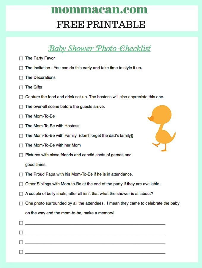 Baby Shower Planning Checklist Template Free Baby Shower Checklist Printable Pdf