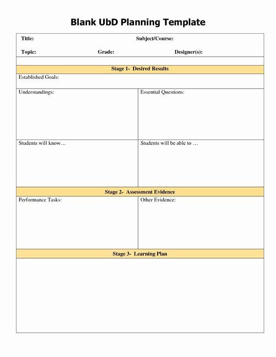Backwards Lesson Planning Template Blank Unit Plan Template Beautiful Ubd Lesson Plans In Math