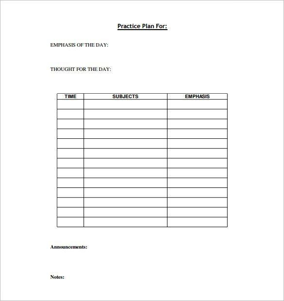 Baseball Practice Plan Template Excel Basketball Practice Plan Template 3 Free Word Pdf Excel