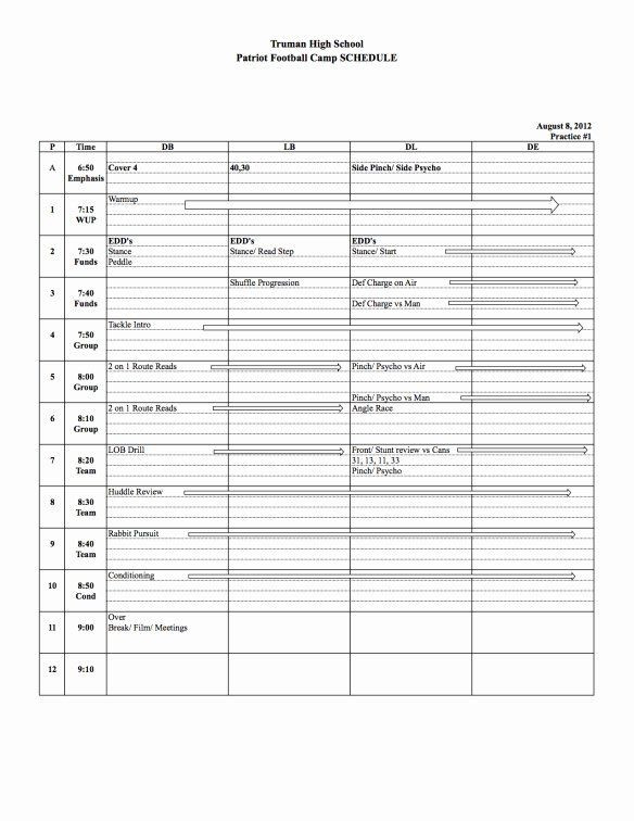 Basketball Practice Plan Template Excel Football Practice Plan Template Excel Unique Football Drill