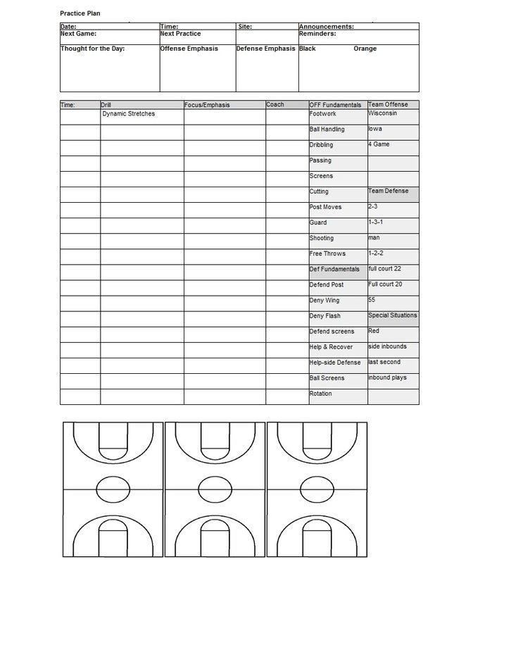 Basketball Practice Plan Template Excel Pin On Basketball
