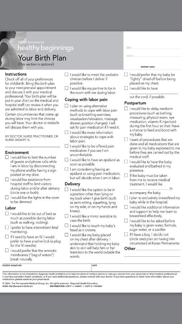 Birthing Plan Template Birth Plan] there is Always Talk Of Birth Plans thought I D