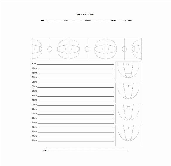 Blank Basketball Practice Plan Template Pin On Lesson Plan Template Printables