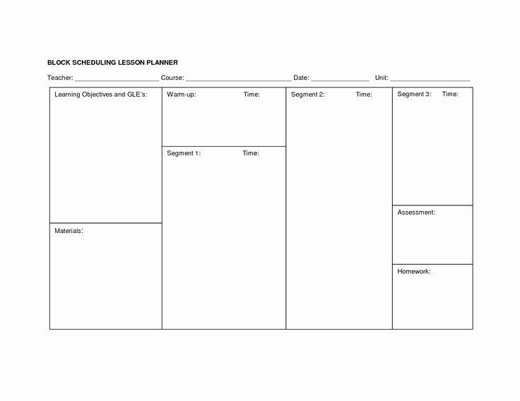 Block Scheduling Lesson Plan Template 90 Minute Lesson Plan Template New Cfi Lesson Plan Template