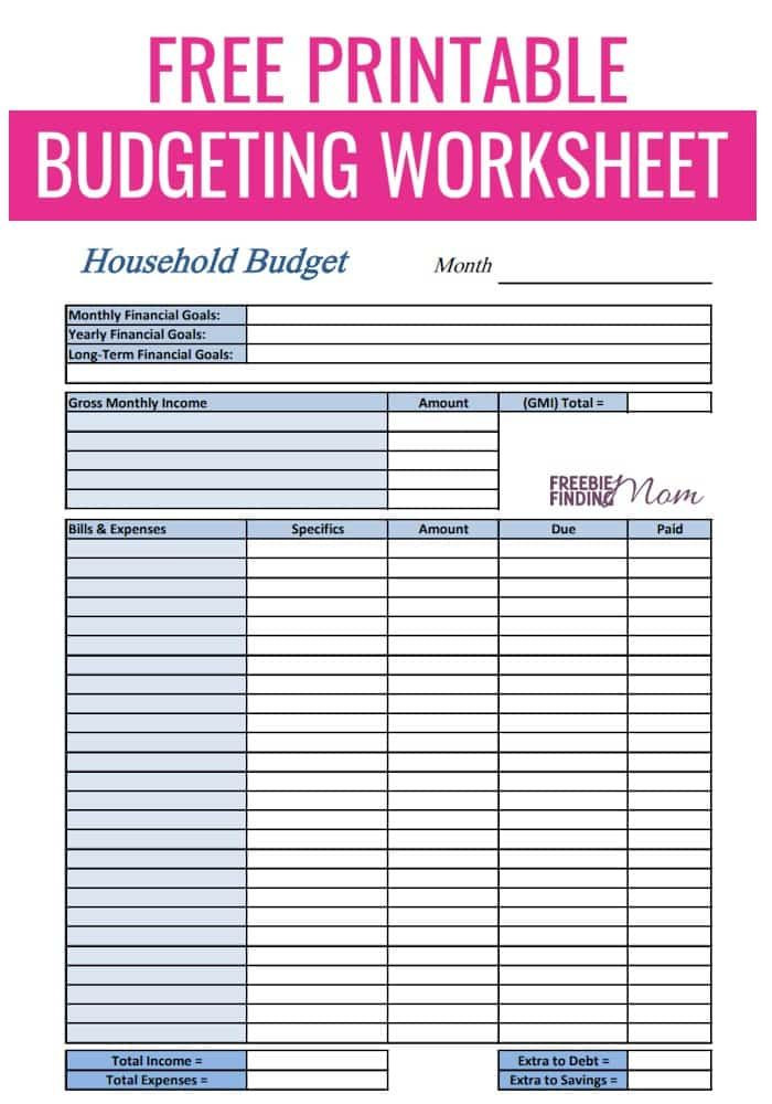 Budget Planner Template Free Free Printable Bud Worksheets