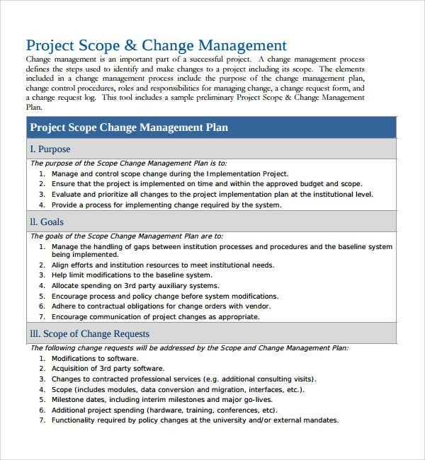 Change Management Plan Template Excel 10 Change Management Plan Templates