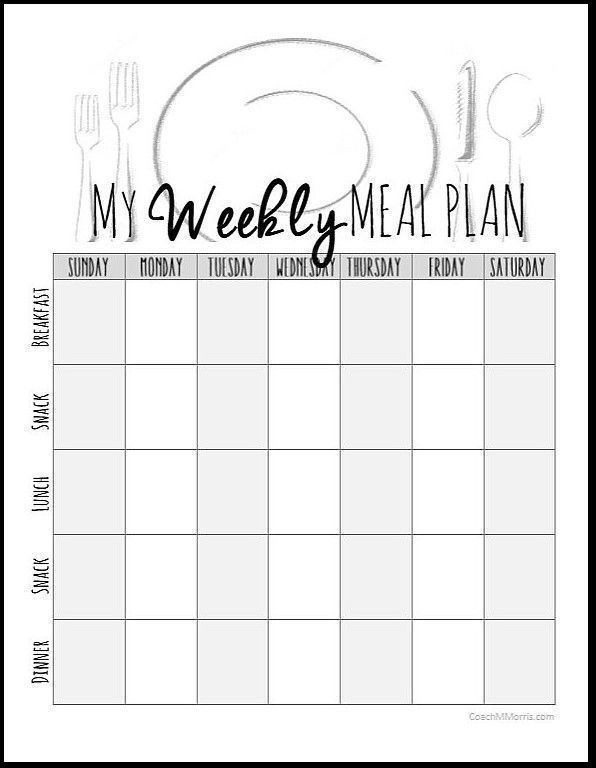 Clean Eating Meal Plan Template E Week Clean Eating Meal Plan that Includes One Week Plan