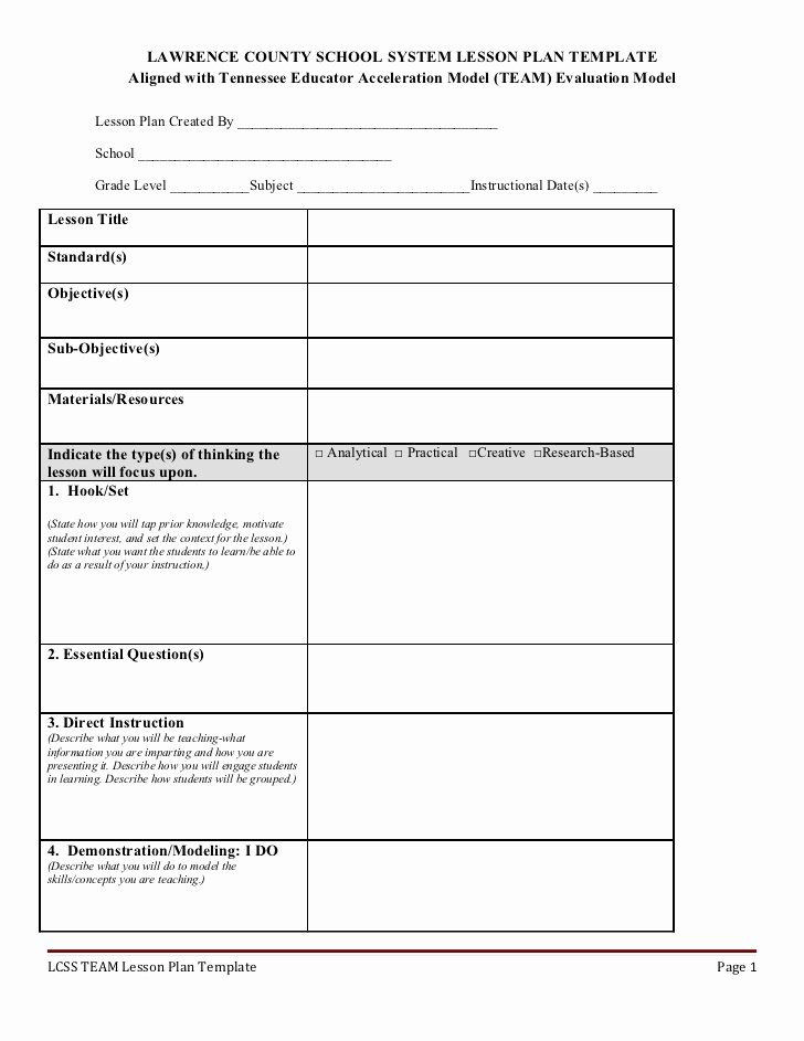 College Lesson Plan Template Write Lesson Plan Template Fresh Lawrence County School