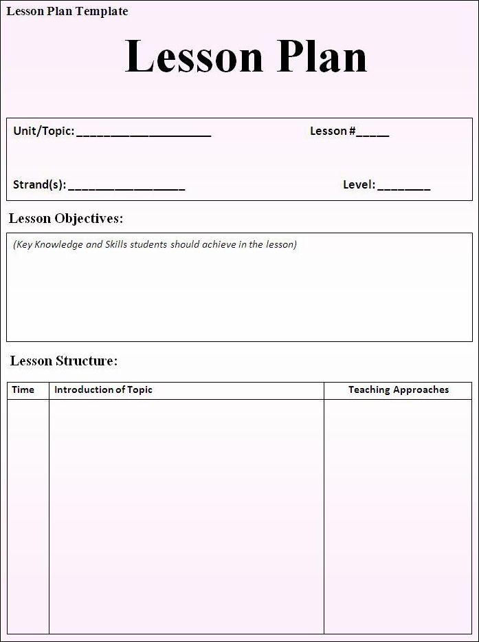 College Level Lesson Plan Template Lesson Plan Template 697933 Pixels