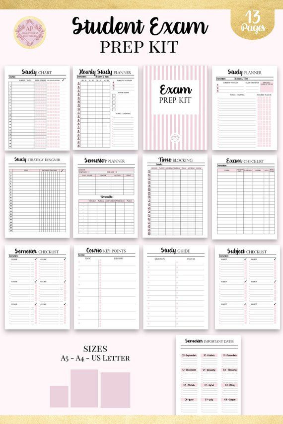 College Semester Course Planner Template Pin On Study