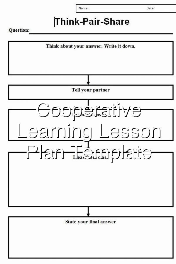 Cooperative Learning Lesson Plan Template Cooperative Learning Lesson Plan Template In 2020