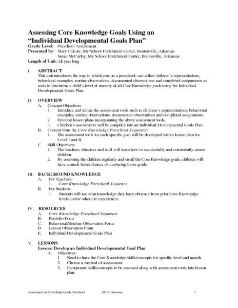 Core Knowledge Lesson Plan Template Pin On Lesson Plans for Pre School