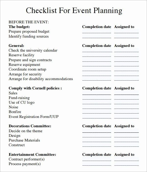 Corporate event Planning Template Corporate event Planning Checklist Template Beautiful