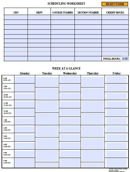 Course Schedule Planner Template Class Planner Template Customize and Download Line for