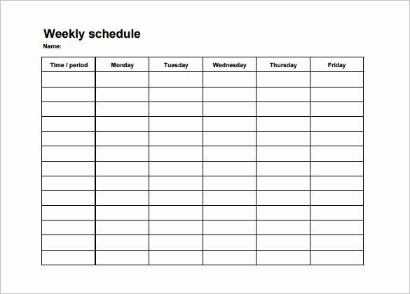 Course Schedule Planner Template Week Schedule Template Pdf Inspirational College Schedule