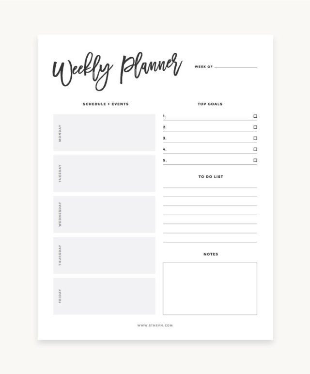 Custom Day Planner Template Protected Library