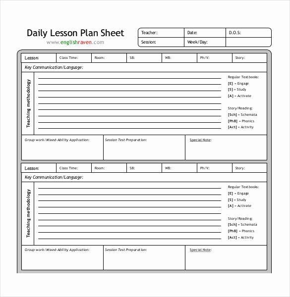 Daily Lesson Plan Template Doc Lesson Plan Template Doc Inspirational Weekly Lesson Plan