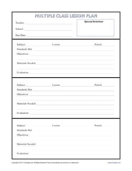 Daily Lesson Plan Template Get organized with This Printable Lesson Plan
