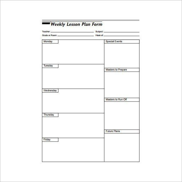 Daily Lesson Plan Template Pdf Monthly Lesson Plan Template Pdf Luxury Editable Lesson Plan