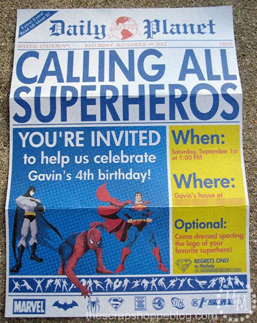 Daily Planet Newspaper Template Free Superhero Invitation Template Free