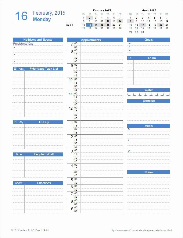 Daily Planner Template Excel Daily Planner Template Excel Elegant Download 30 60 90 Day