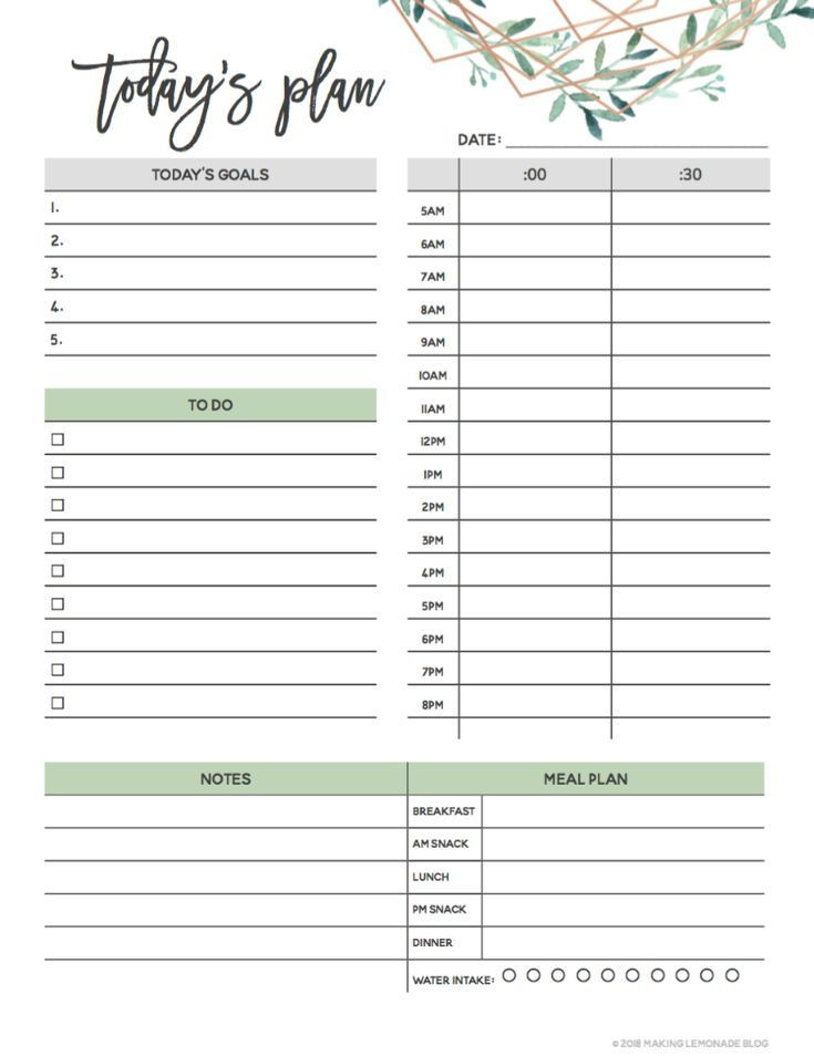 Daily Planner Template Get organized with Our Free Printable 2019 Planner Get