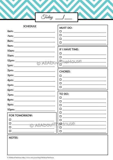 Daily Planner Template Printable Pin On College Planner