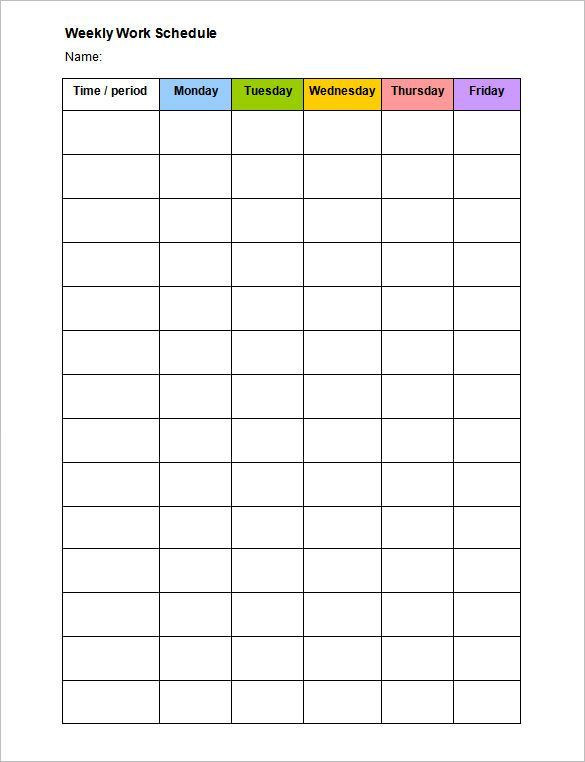 Daily Work Planner Template Daily Work Schedule Template Daily Work Schedule by