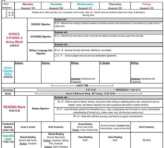 20 Danielson Framework Lesson Plan Template