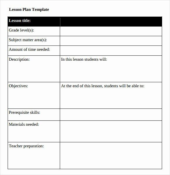 Danielson Framework Lesson Plan Template Middle School Lesson Plan Template Unique Sample Middle