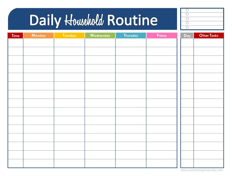 Day by Day Planner Template 46 Of the Best Printable Daily Planner Templates