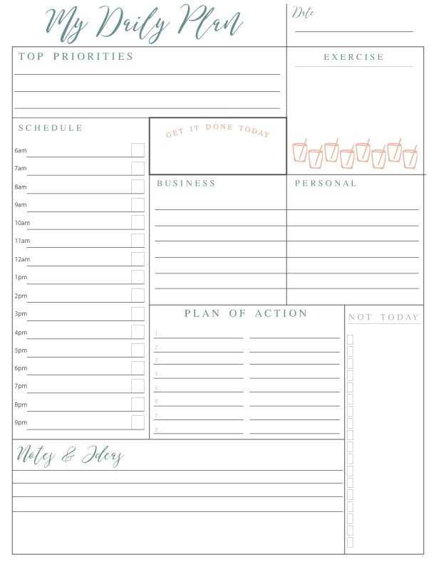 Day by Day Planner Template How I organise My Day with A Daily Planner Template