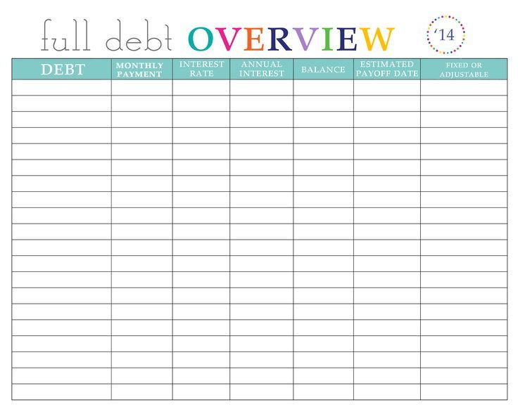 Debt Payment Plan Template Paying Off Debt Worksheets
