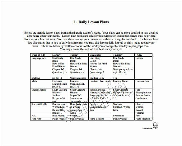 Eats Lesson Plan Template Free Daily Lesson Plan Template Unique Daily Lesson Plan