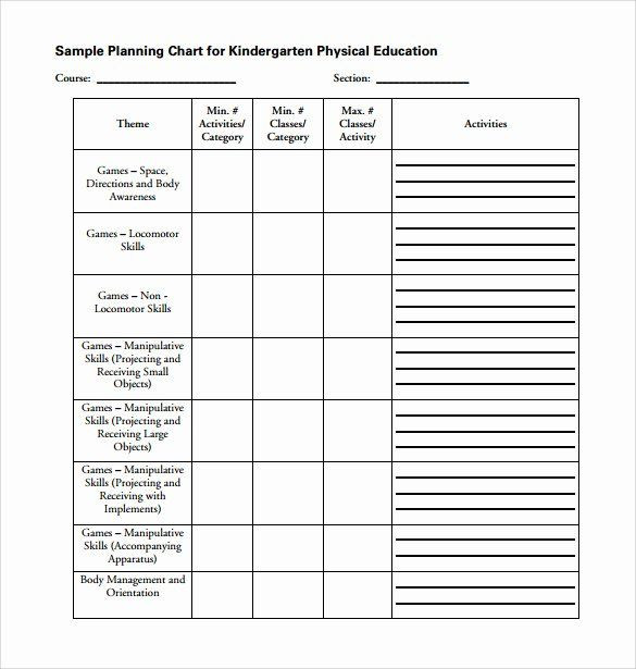 Elementary Pe Lesson Plan Template Physical Education Lesson Plans Template Unique 15 Sample