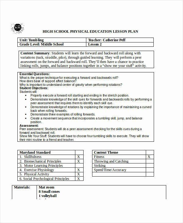 Elementary School Lesson Plans Template Elementary School Lesson Plan In 2020