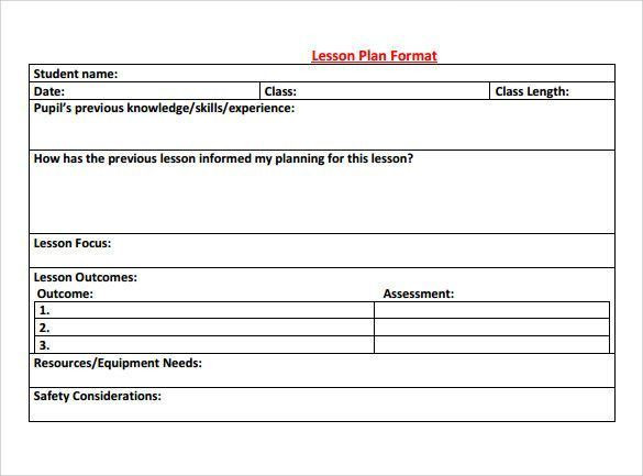 Elementary School Lesson Plans Template Sample Physical Education Lesson Plan Template