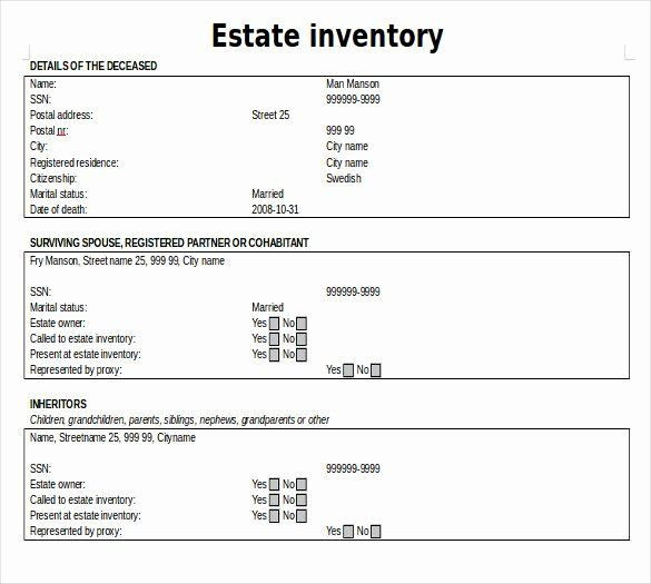 Estate Planning Template Estate Planning Worksheet Template Awesome Estate Inventory