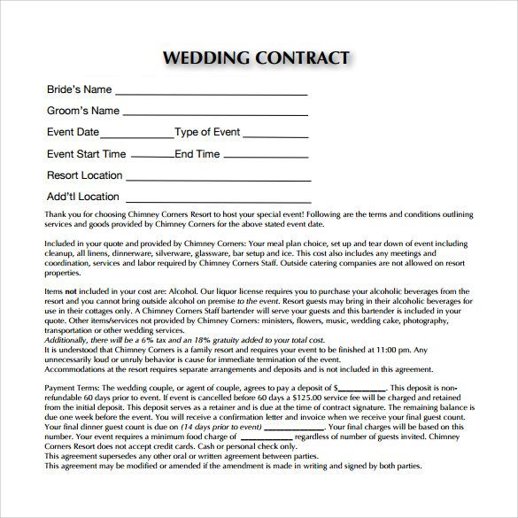 Event Planner Contract Template Image Result for Wedding Planner Contract form