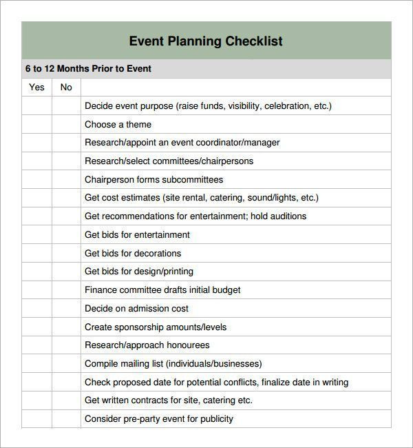Event Planning Checklist Template Microsoft Special event Planning Checklist