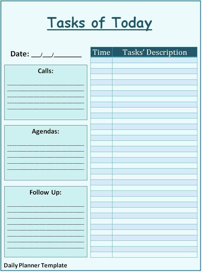 Excel Daily Planner Template Pin by Amber Crauswell On Agenda