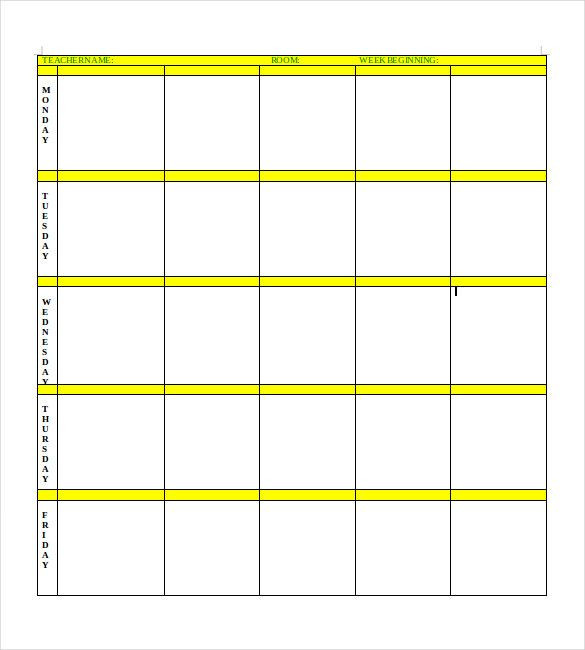 Excel Lesson Plan Template 16 Free Pdf Excel Word Google Drive format Download