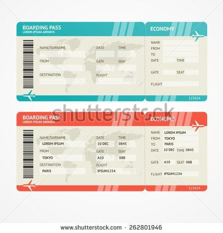 Fake Plane Ticket Template Boarding Pass Templates for Invitations &amp; Gifts