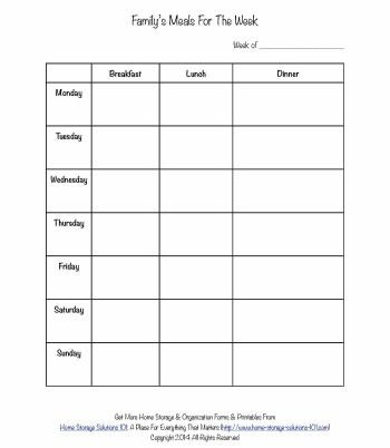 Family Meal Planner Template Pin On Cleaning organizing Printables and Journaling